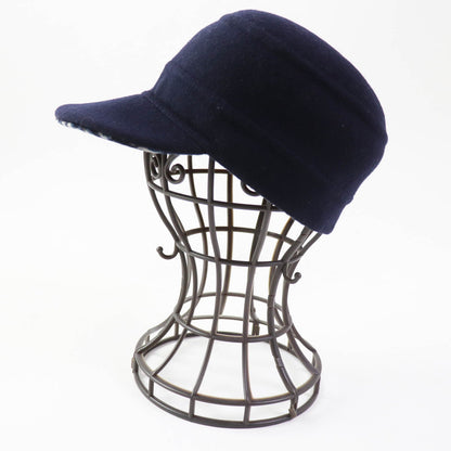 Christian Dior cap 21DCH918I100 Outer: 99% wool, Outer: 1% silk, Lining: 99% wool, Lining: 1% silk Dark navy Women 57