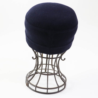 Christian Dior cap 21DCH918I100 Outer: 99% wool, Outer: 1% silk, Lining: 99% wool, Lining: 1% silk Dark navy Women 57
