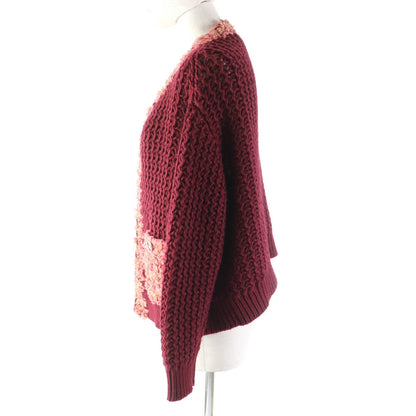 CHANEL cardigan P72932 Main: 100% cashmere, part: 43% wool, part: 25% cashmere, part: 10% polyamide (nylon), part: 6% silk, part: 13% lyocell, 3% polyester Bordeaux Women 34/36