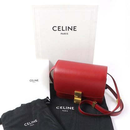 CELINE Shoulder Bag 189183DLS Main: Leather Red CLASSIC BOX Small Classic Box Small Women