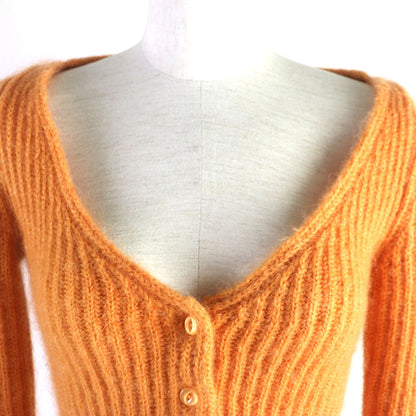 CELINE cardigan 2A38T377N Main: 70% mohair, Main: 30% silk Orange Women XS