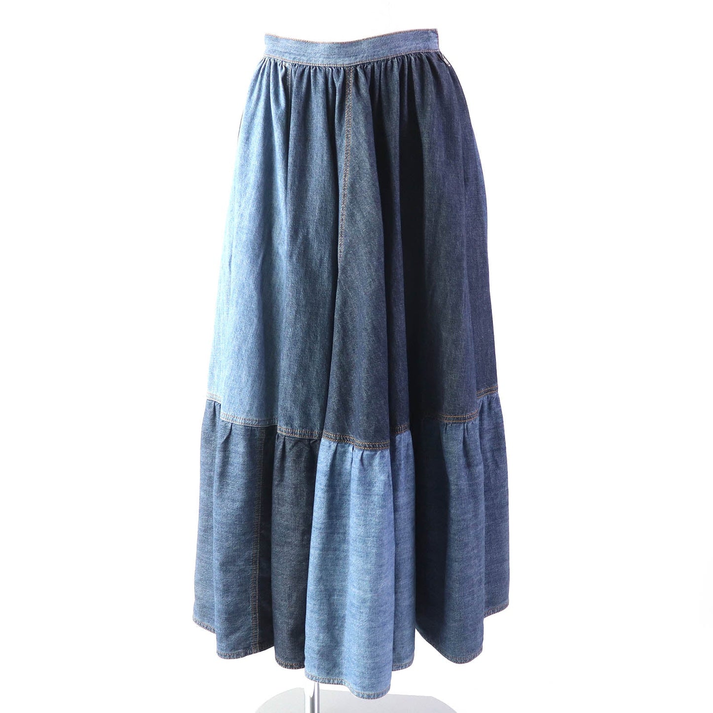 Christian Dior flare skirt 112J56A3941 Main: 100% cotton Indigo blue Women 40