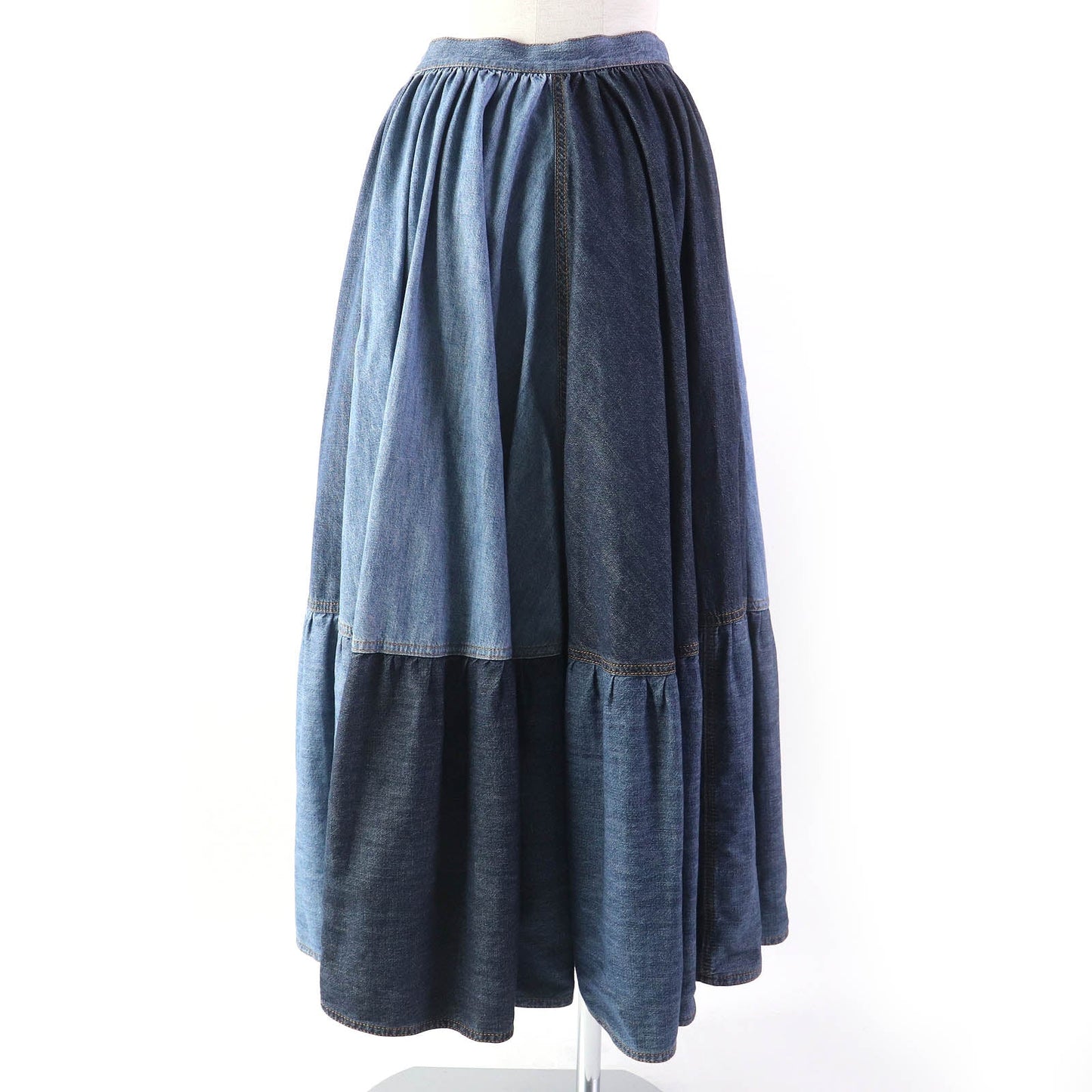 Christian Dior flare skirt 112J56A3941 Main: 100% cotton Indigo blue Women 40