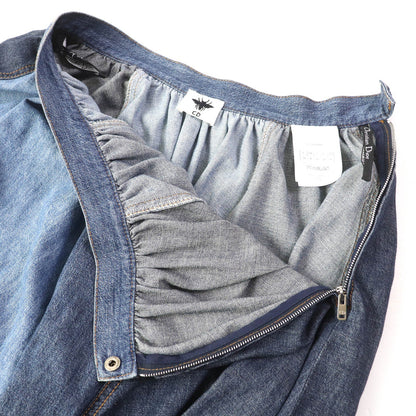 Christian Dior flare skirt 112J56A3941 Main: 100% cotton Indigo blue Women 40