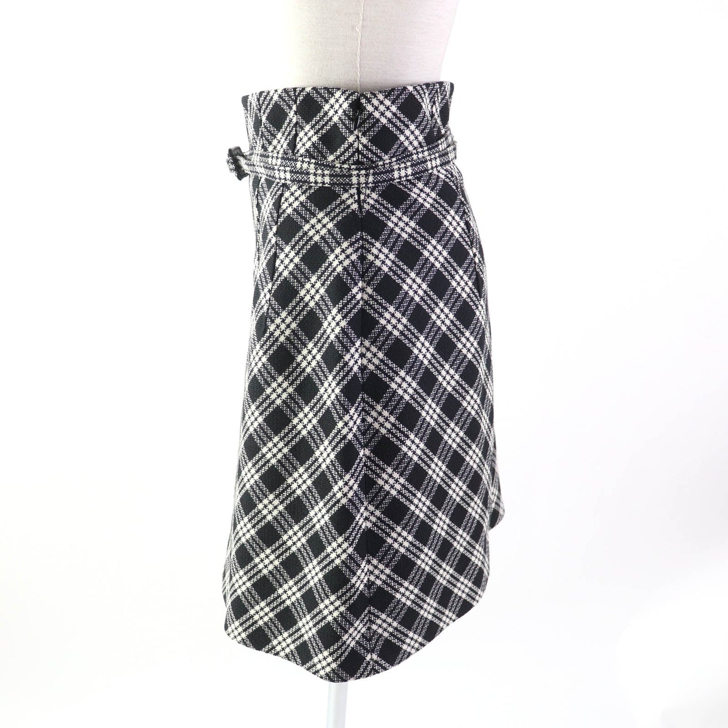 Christian Dior skirt 251J80A1244 Outer: 100% wool, Lining: 100% silk Black White Women 42