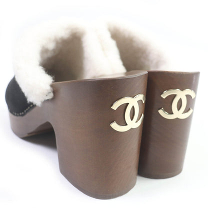 CHANEL Sandals G35368 Main: Suede leather black Women 36C