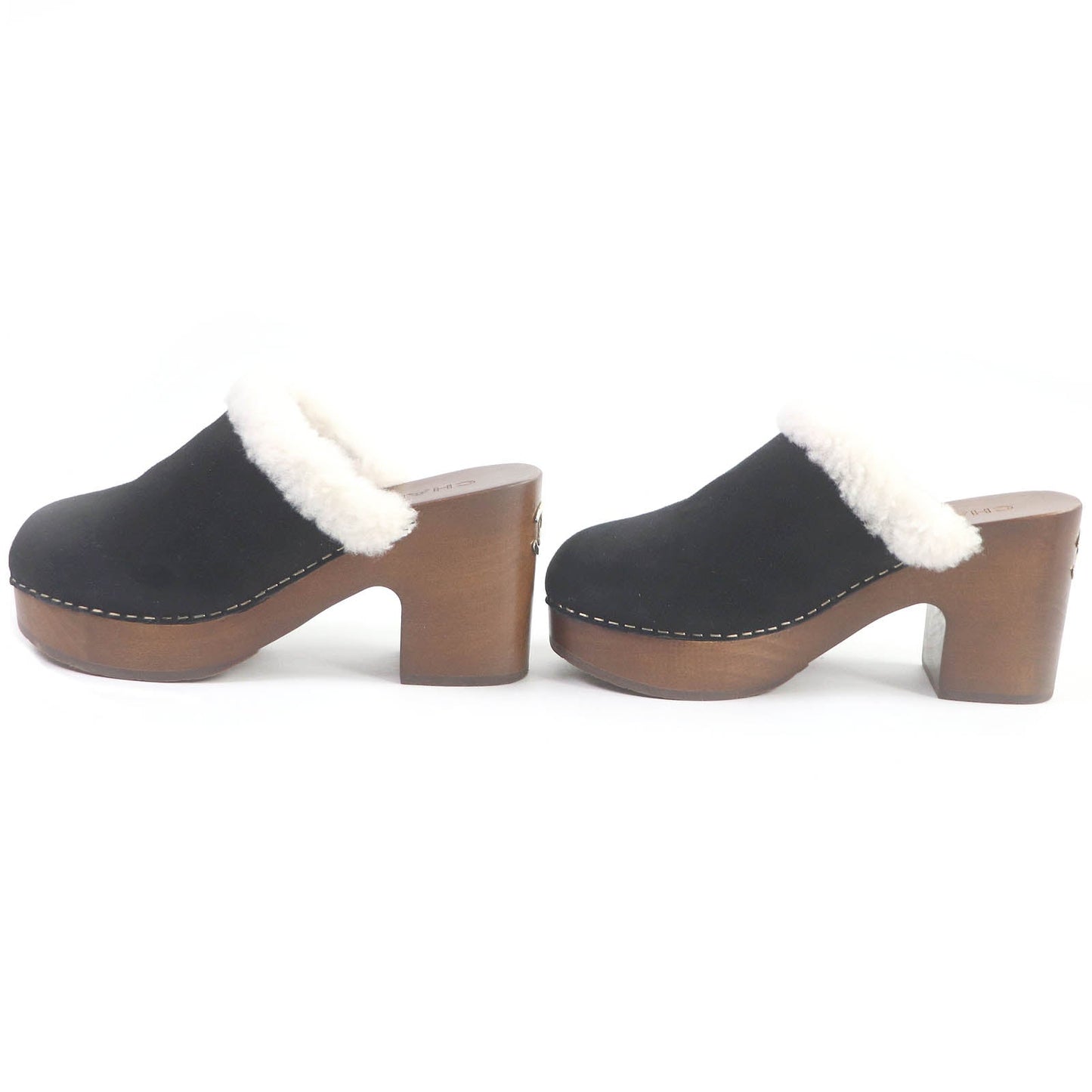 CHANEL Sandals G35368 Main: Suede leather black Women 36C