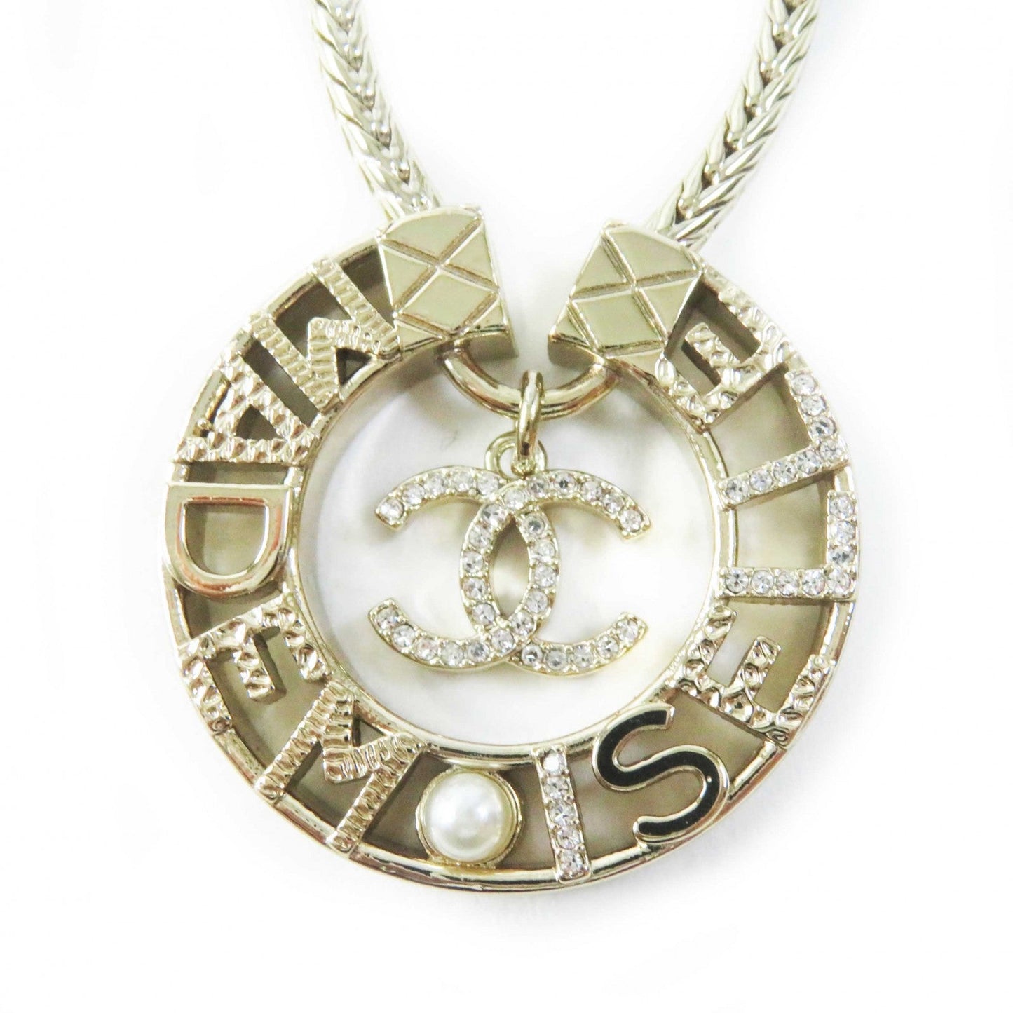 CHANEL Necklace Y22X Gold Plated, Faux Pearl, Rhinestone gold MADEMOISELLE Women