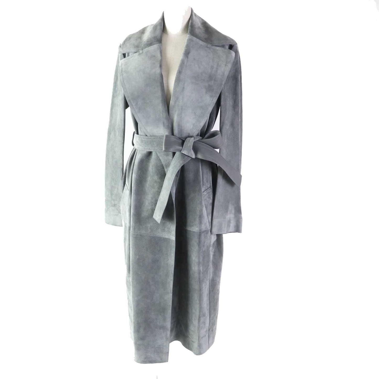 CELINE Leather coat 28W556319 Main: fur (cow) Part: sheep leather gray Phoebe Philo Women 38