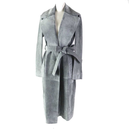 CELINE Leather coat 28W556319 Main: fur (cow) Part: sheep leather gray Phoebe Philo Women 38