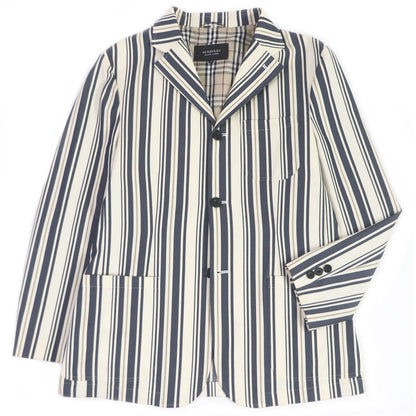 BURBERRY BLACK LABEL tailored jacket Outer: 70% cotton, Outer: 27% polyester, Outer: 3% polyurethane, Lining: cupra, Lining: polyester Ivorytype mens M