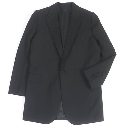 CELINE tailored jacket 2V321120D Main: 100% wool, Main: 100% polyester, Lining: 54% cupra, Lining: 46% rayon black Peak collar long tuxedo jacket Grand Poodle mens 38