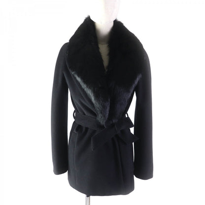 BURBERRY LONDON coat Outer: 65% Angora, Outer: 35% Wool, Lining: Cupra, Lining: Polyester black Women 38