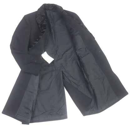 FENDI Chester coat FF01073YN Outer: 75% wool, Outer: 20% nylon, Outer: 5% cashmere, Lining: 100% cupra, Collar: lamb fur black mens 52