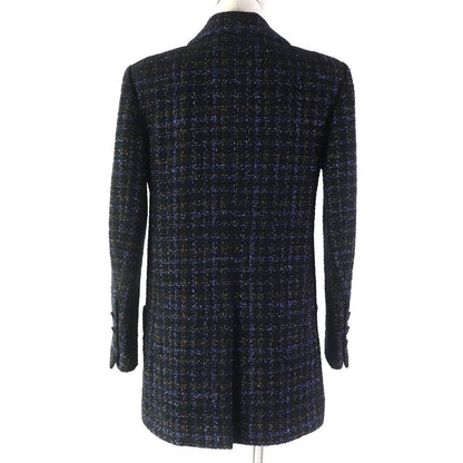 CHANEL tailored jacket P71761 Outer: 45% cotton, Outer: 34% wool, Outer: 18% polyester, Outer: 3% polyamide (nylon), Lining: 100% silk Black type Women 34