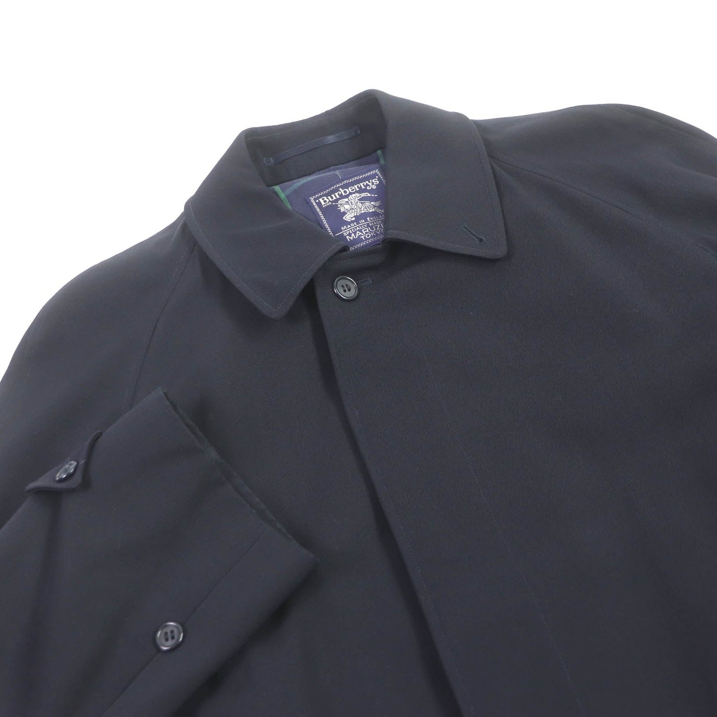 BURBERRY Stainless collar coat Outer material: 100% wool, Body lining: cotton, Sleeve lining: rayon Navy mens B89B