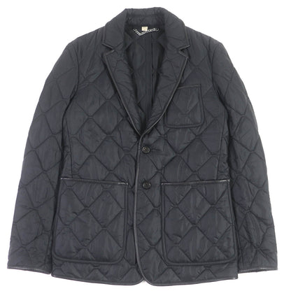 BURBERRY LONDON Blouson 3955308 Outer: 100% nylon, Lining: 55% acetate, Lining: 45% rayon, Filling: 100% polyester, Part: Lamb leather black mens 46