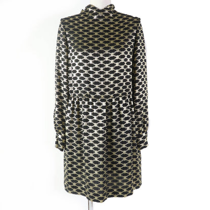 CELINE one piece 2R380805F Main: 67% silk, 33% metal fiber, Lining: 100% silk Black gold Women 34