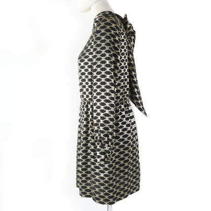 CELINE one piece 2R380805F Main: 67% silk, 33% metal fiber, Lining: 100% silk Black gold Women 34