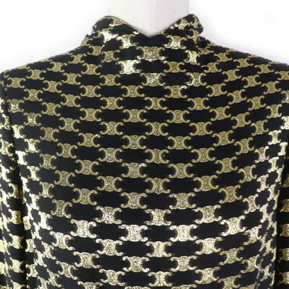 CELINE one piece 2R380805F Main: 67% silk, 33% metal fiber, Lining: 100% silk Black gold Women 34