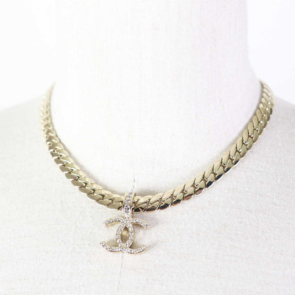 CHANEL Necklace ABD019 B24P Metal Strass gold Women