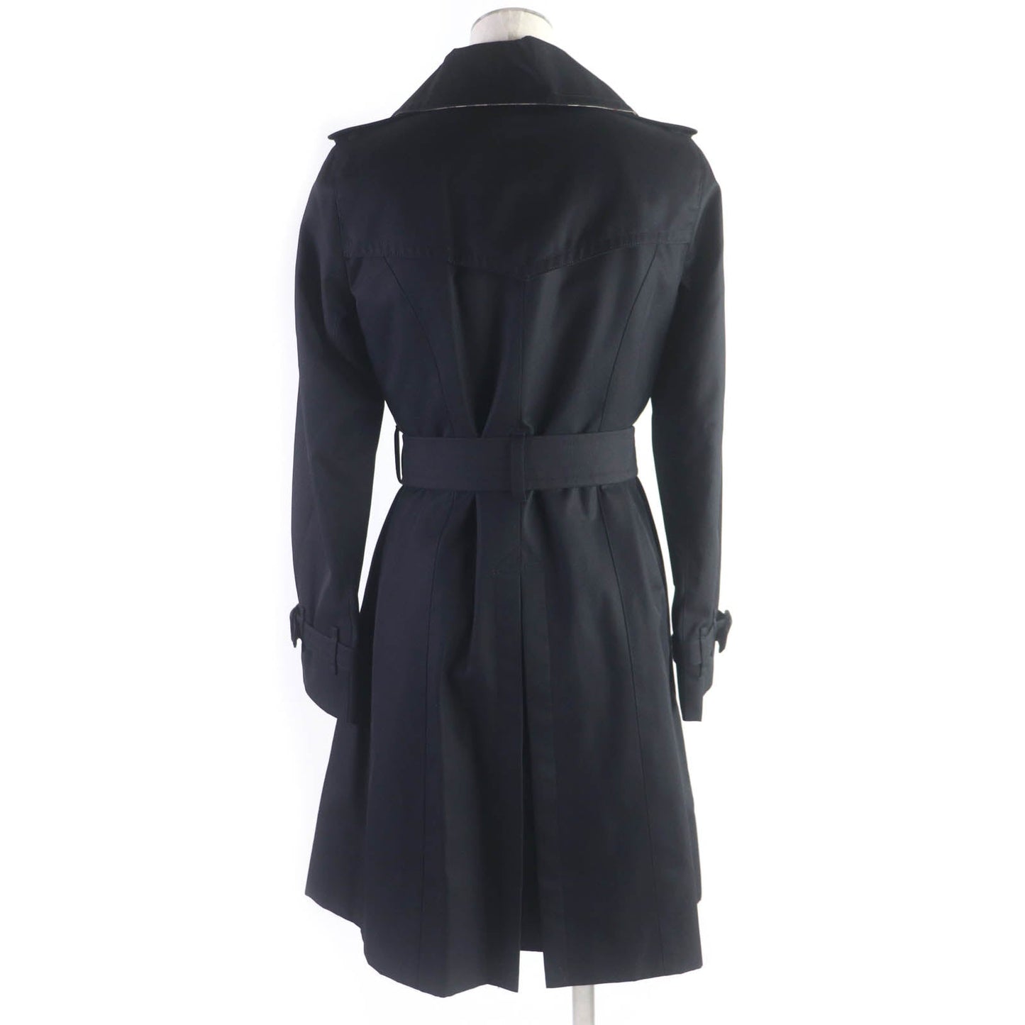 BURBERRY LONDON trench coat FR038-630 Outer: 100% cotton, Part: Leather, Lining: 100% cotton, Part: Cupra, Liner Main: 100% wool, Part: Cupra black Women 34