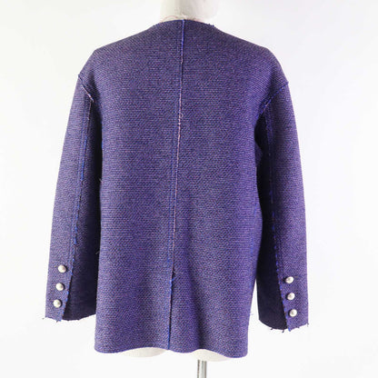 CHANEL Jacket P45867 Outer: 50% polyester, Outer: 38% cotton, Outer: 12% nylon, Lining: 83% cotton, Lining: 15% nylon, : 2% polyurethane Blue pink Women 40