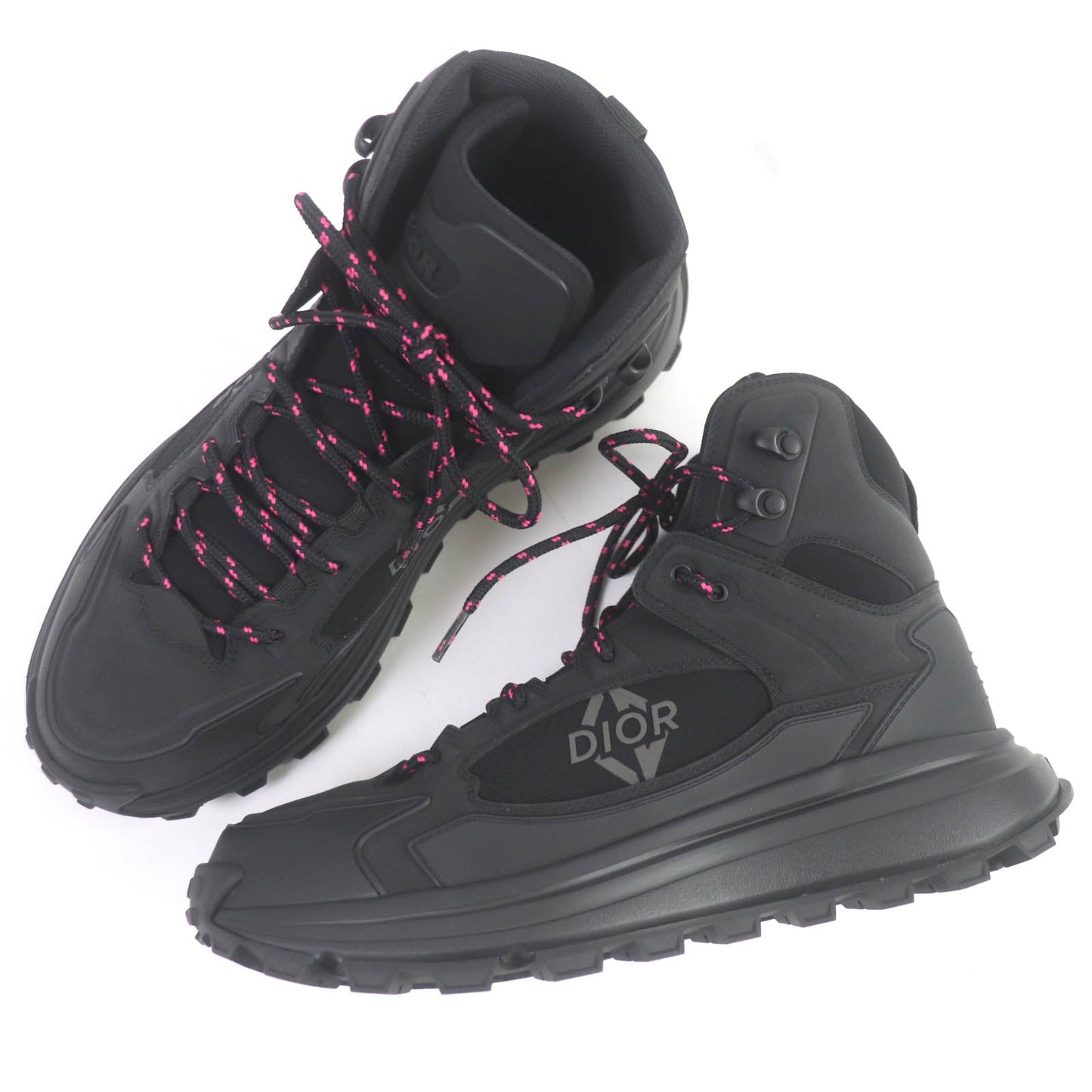 Dior Ankle boots 3B0299ZTG90O 42% PVC, 40% polyester, 11% elastic, 4% polyurethane, 3% polyamide black Trekking shoes peak ankle mens 43