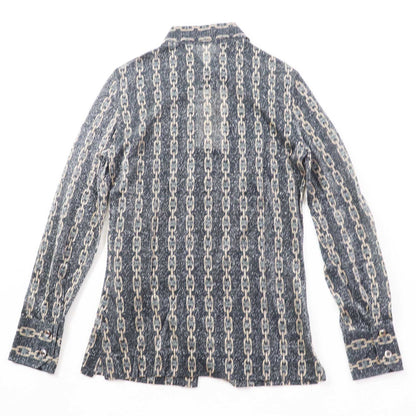 CELINE Long sleeve shirt 50% glitter, 50% SINTETICA Black beige Women 38