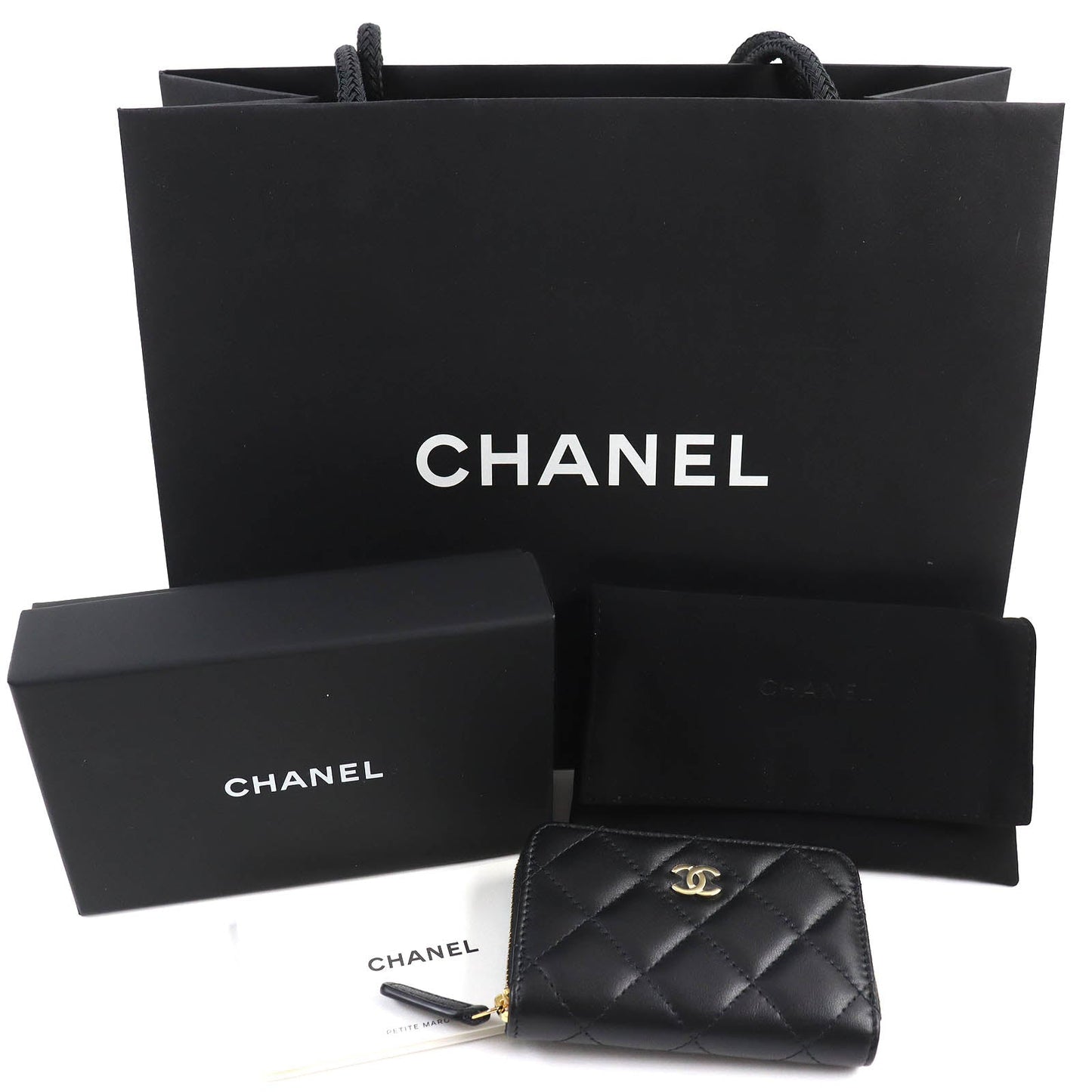 CHANEL Coin case AP0216 Main: Leather black Classic zip coin purse Women