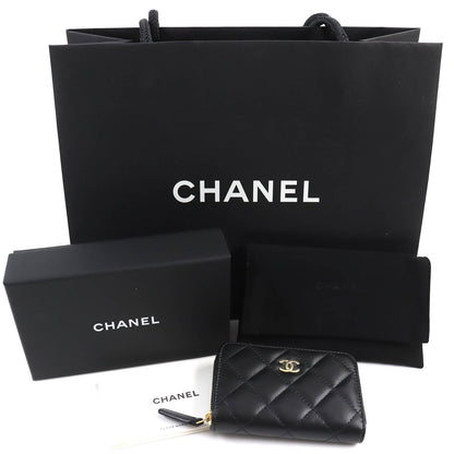 CHANEL Coin case AP0216 Main: Leather black Classic zip coin purse Women