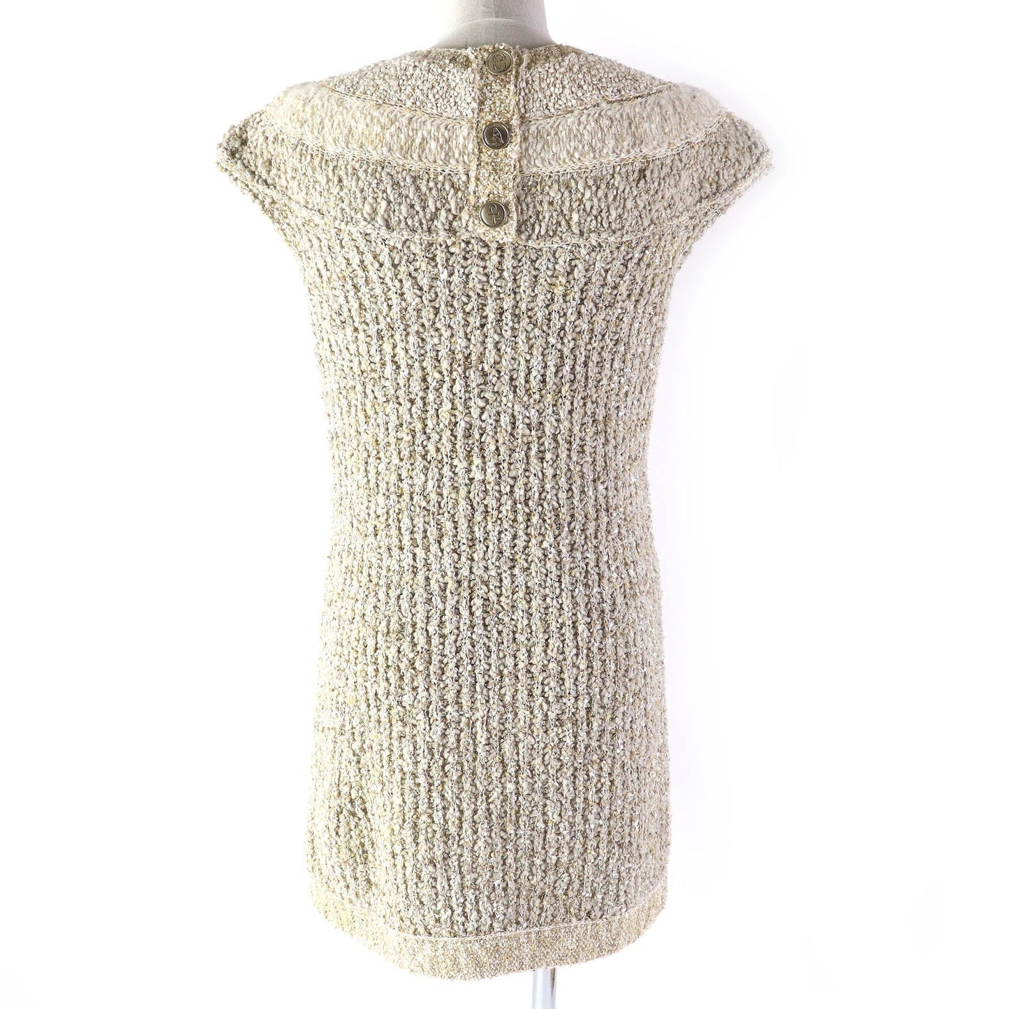 CHANEL one piece P61623K47214 Main: 60% wool, 13% nylon, 12% polyester, 7% cotton, 3% silk, 3% polyester metal, 2% paper Beige type Women 34