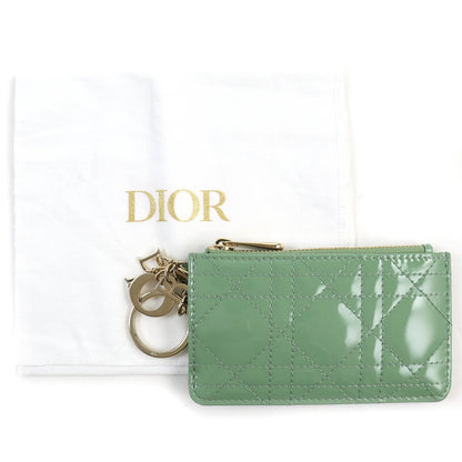 Christian Dior Coin case S0841OVRB Cannage (patent leather) Light green Lady Dior Women