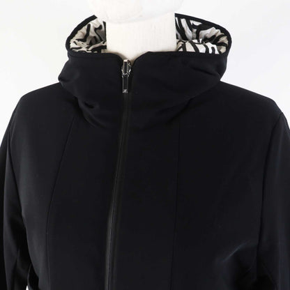 CHANEL Down jacket P70625 Outer: 100% polyester, Filling: 85% down, Filling: 15% polyester, Other: 76% polyamide, 24% polyurethane, Other: 100% polyester Black White/Black Women 36
