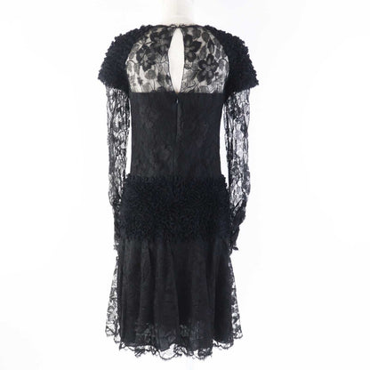 CHANEL one piece P41859 Outer: 73% rayon, Outer: 27% nylon, Lining: 100% silk black Women 38