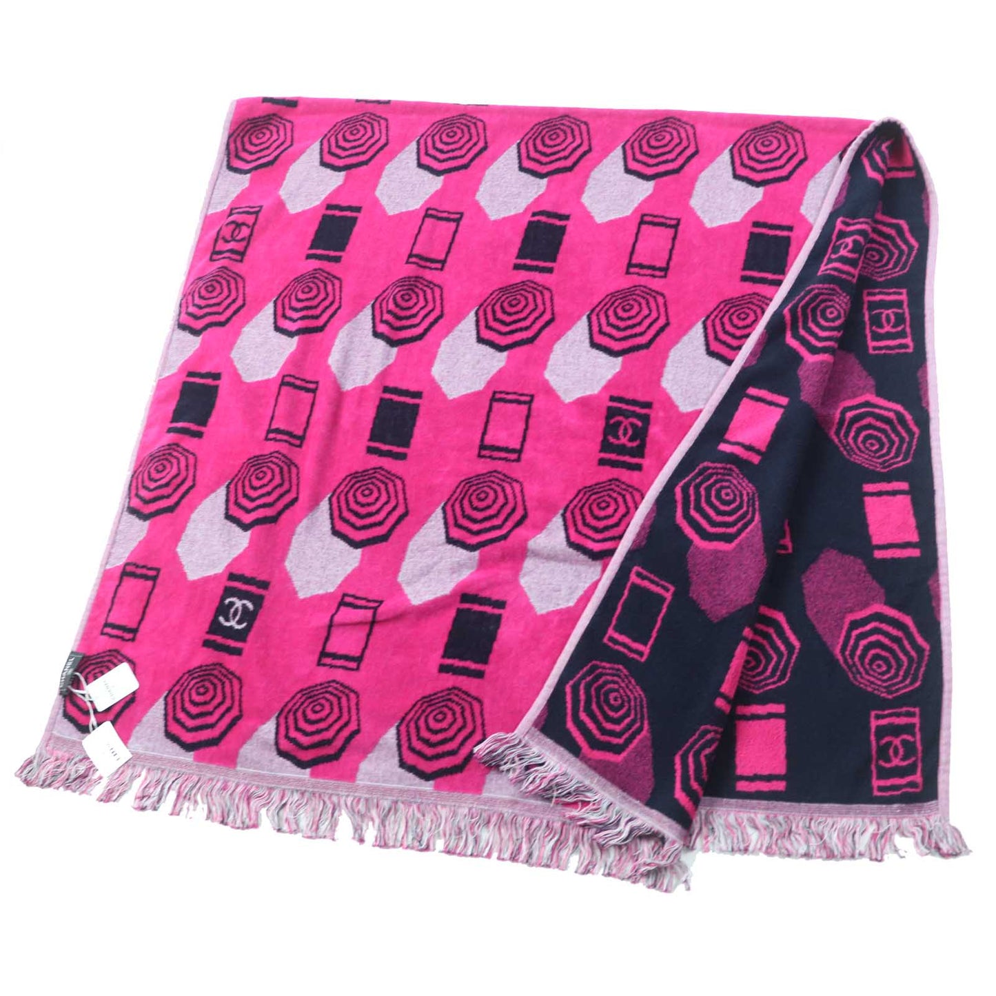 CHANEL towel 19S cotton 100% Navy pink Women