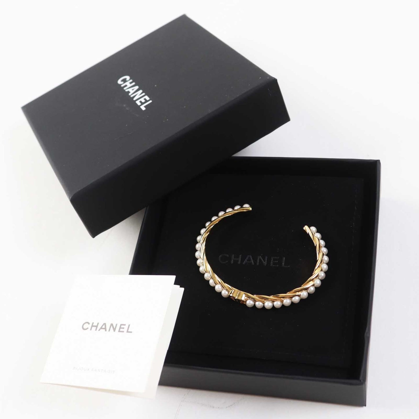CHANEL Bangle B23 A Gold Plated, Faux Pearl gold Women S