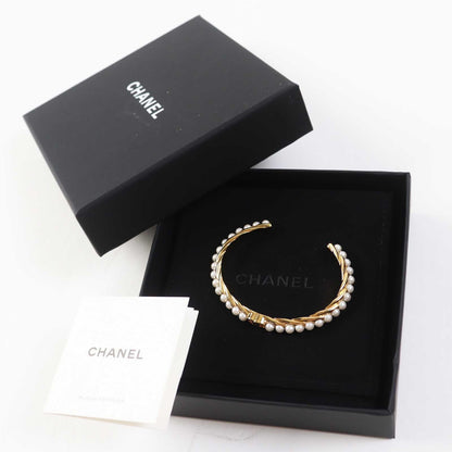 CHANEL Bangle B23 A Gold Plated, Faux Pearl gold Women S
