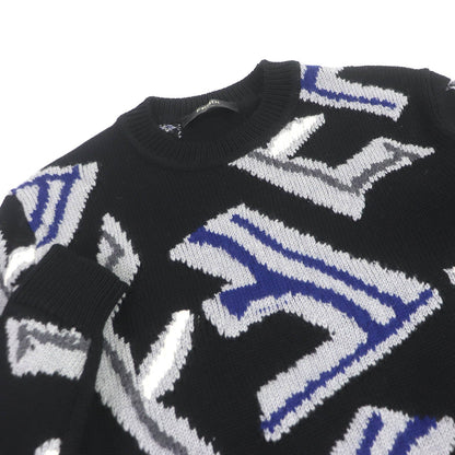 FENDI sweater FZX013 Main: 100% virgin wool black mens 44