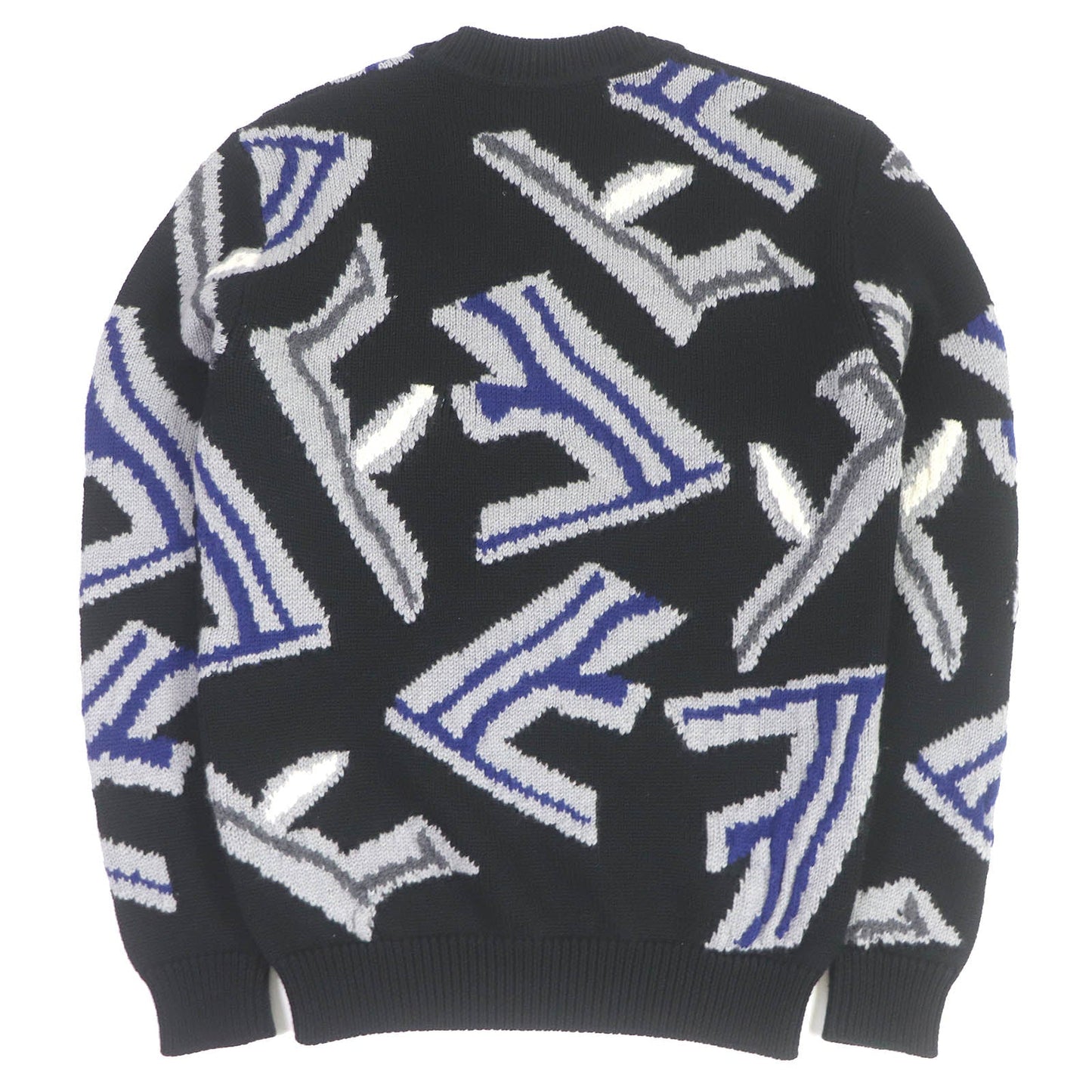 FENDI sweater FZX013 Main: 100% virgin wool black mens 44