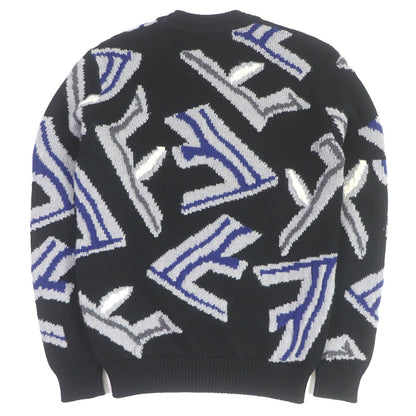 FENDI sweater FZX013 Main: 100% virgin wool black mens 44