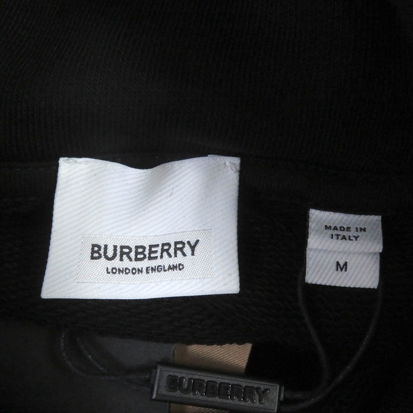 BURBERRY Hoodie 8040787 Main: 100% cotton, Part: 99% cotton, Part: 1% elastane (polyurethane) black mens M