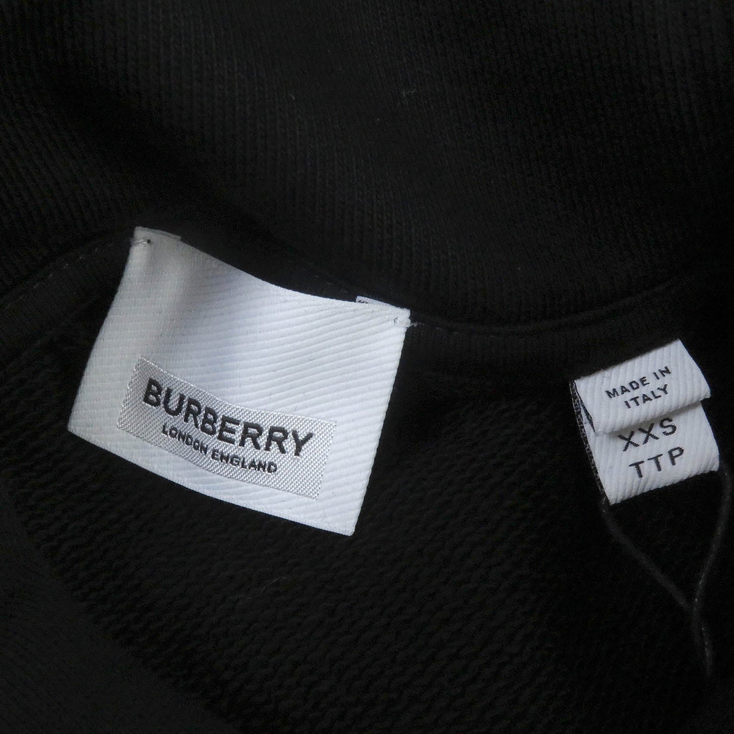 BURBERRY Hoodie 8040787 Main: 100% cotton, Part: 99% cotton, Part: 1% elastane (polyurethane) black mens XXS