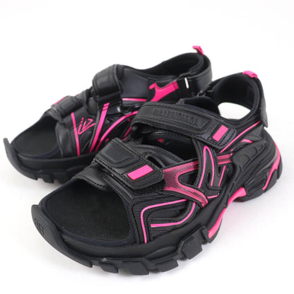 BALENCIAGA Sandals 617543 Main: Leather Black pink Track Sandal Women 36