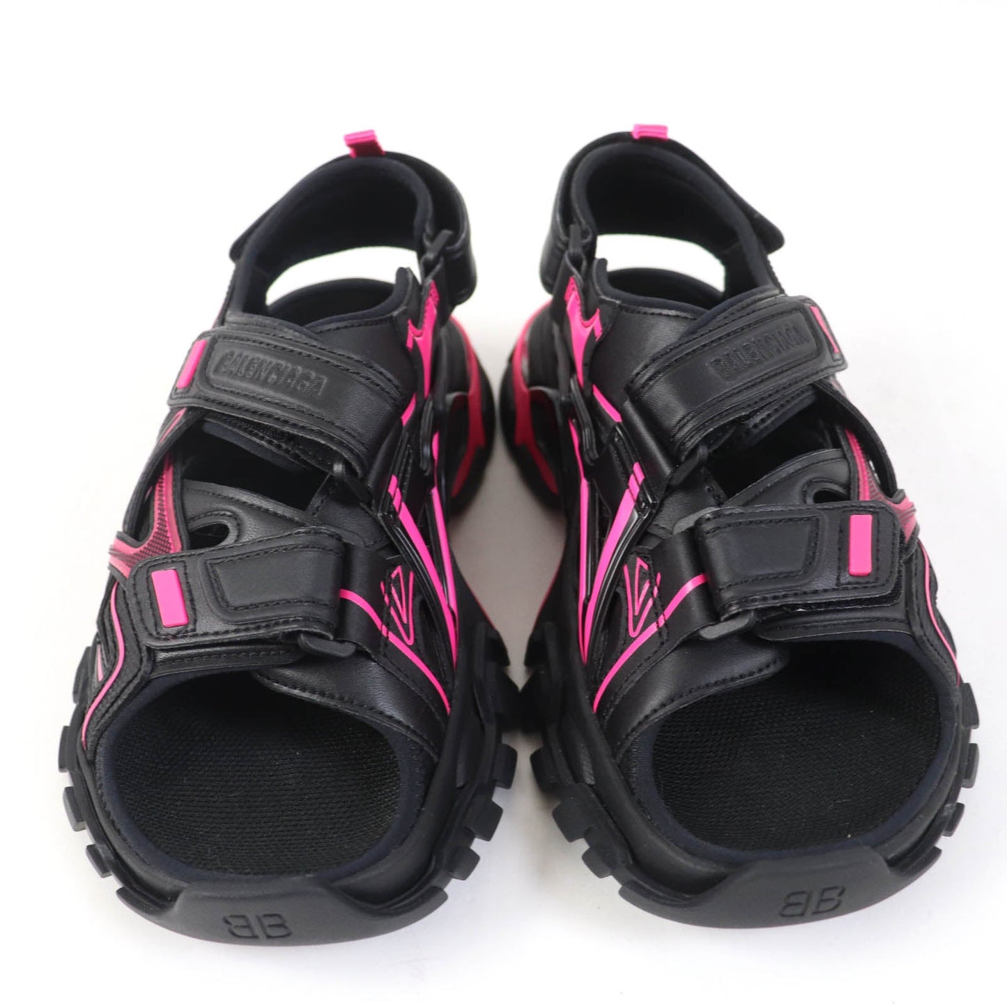 BALENCIAGA Sandals 617543 Main: Leather Black pink Track Sandal Women 36
