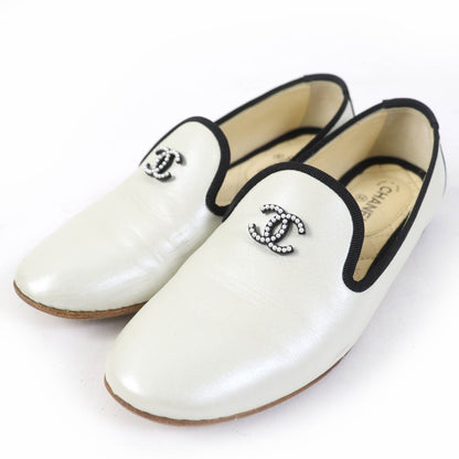 CHANEL Leather shoes 16P G31630 Main: Leather White black Women 35