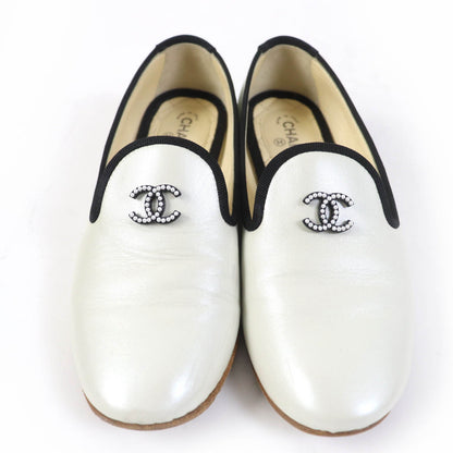 CHANEL Leather shoes 16P G31630 Main: Leather White black Women 35