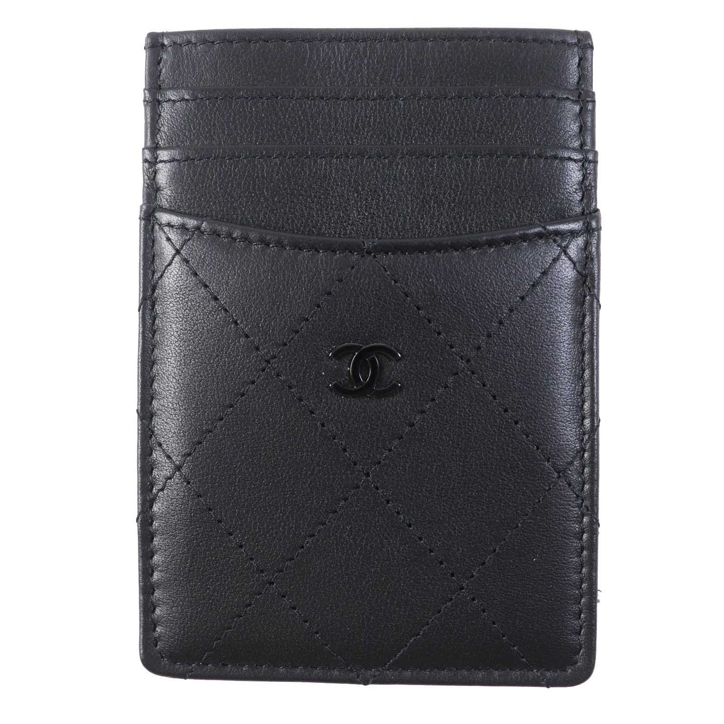 CHANEL Card Case AP3595 Main: Lamb leather black Matrasse Women