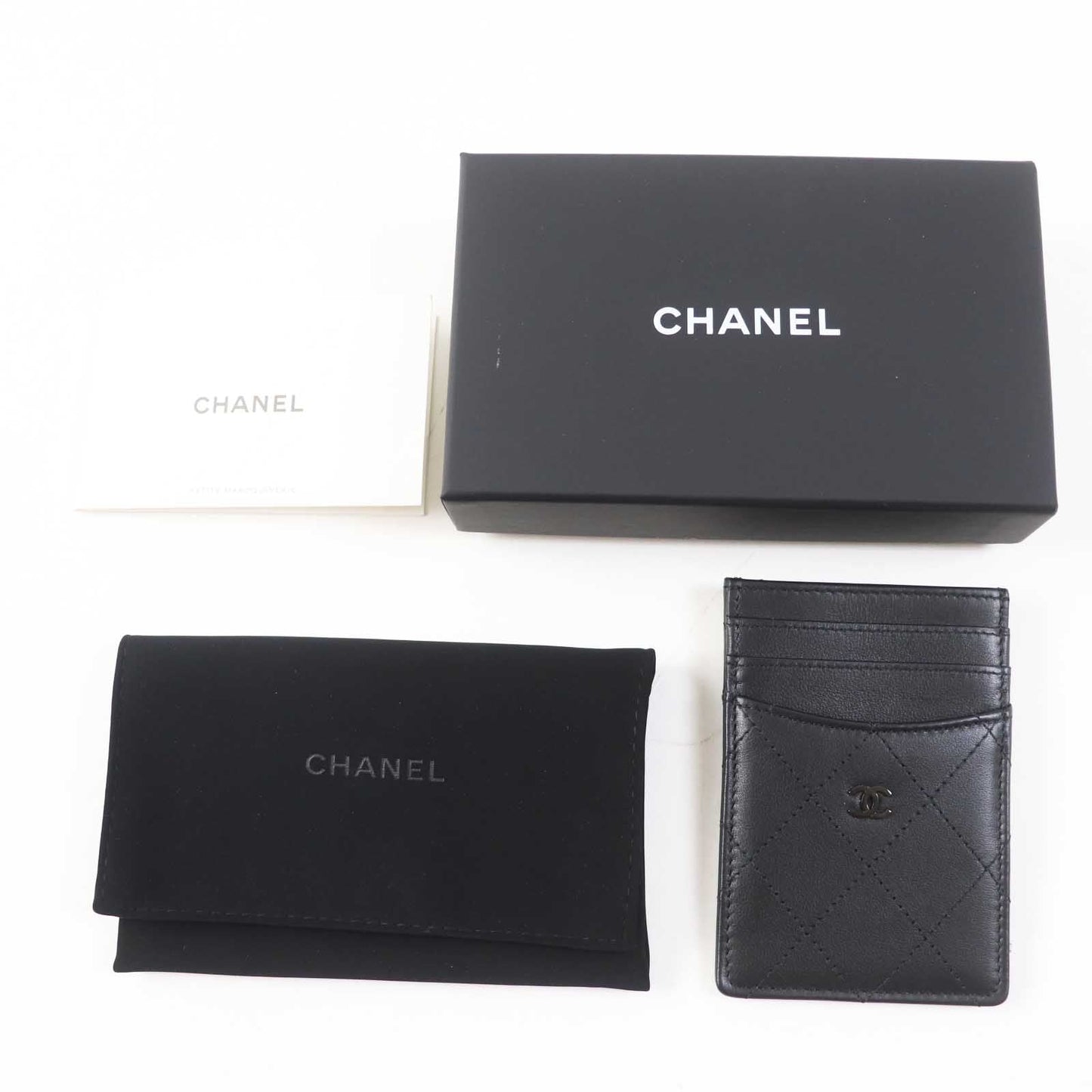 CHANEL Card Case AP3595 Main: Lamb leather black Matrasse Women