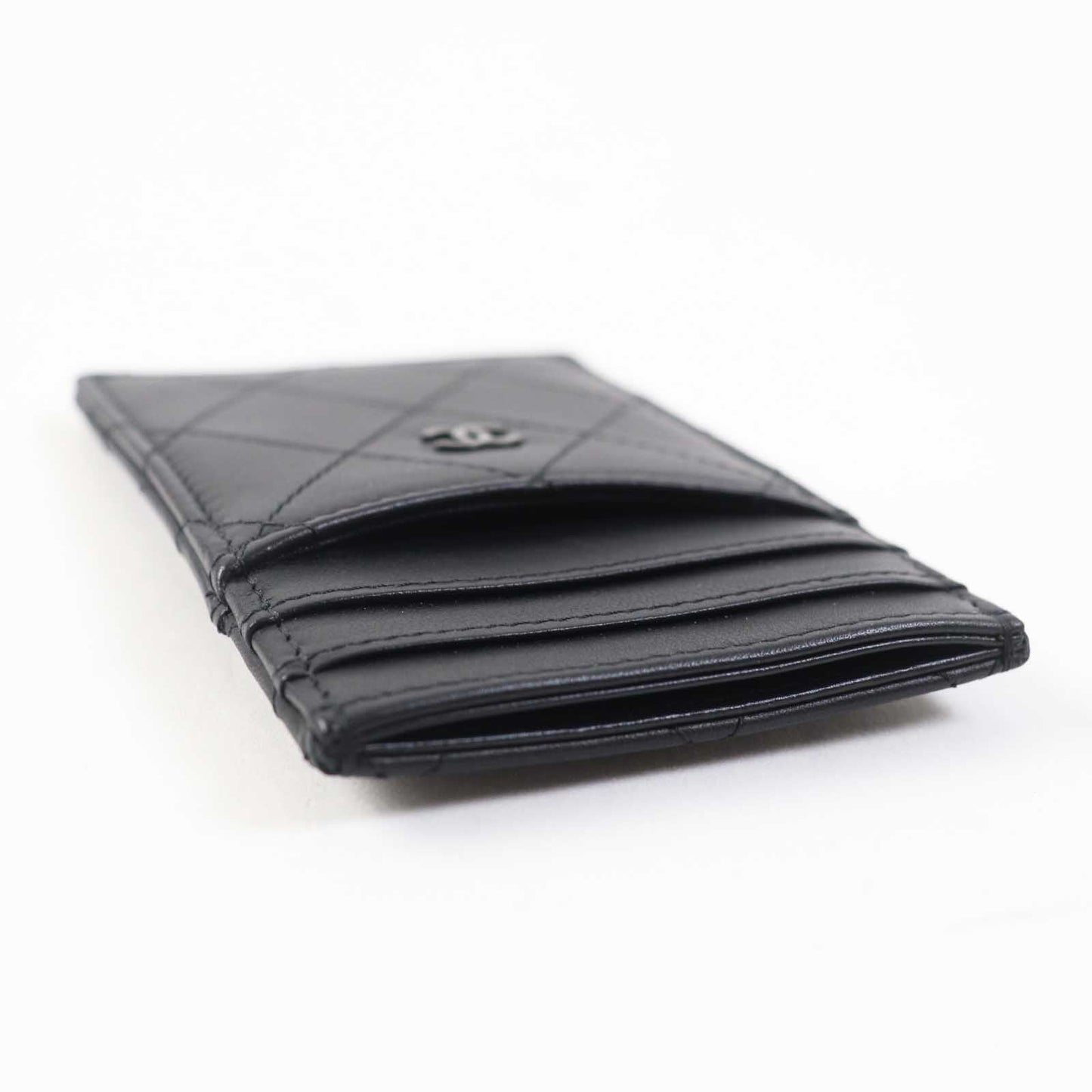 CHANEL Card Case AP3595 Main: Lamb leather black Matrasse Women